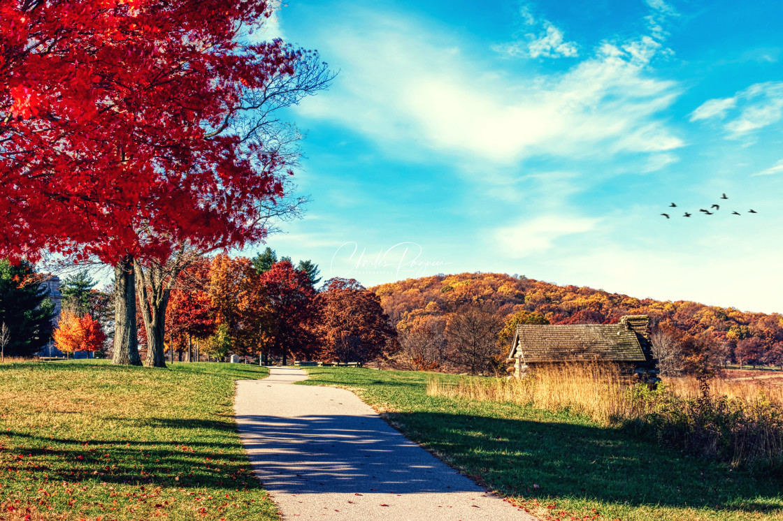 "A Valley Forge Autumn" stock image