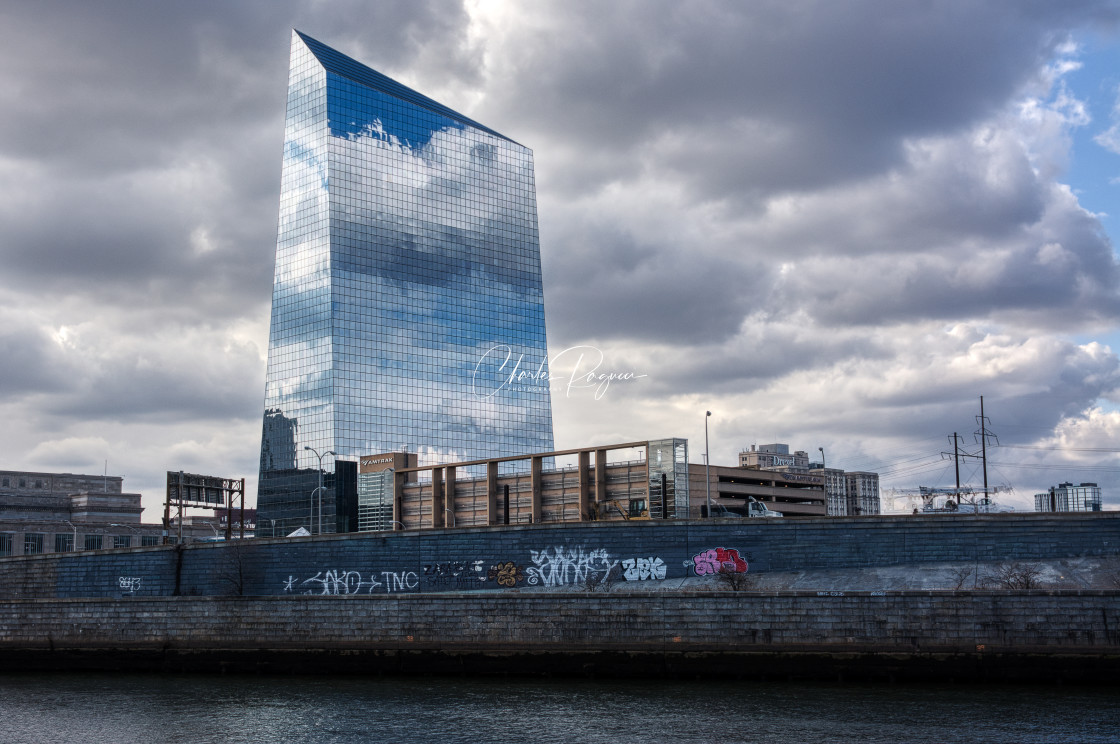 "Monolithic Glass Skyscraper Philadelphia" stock image