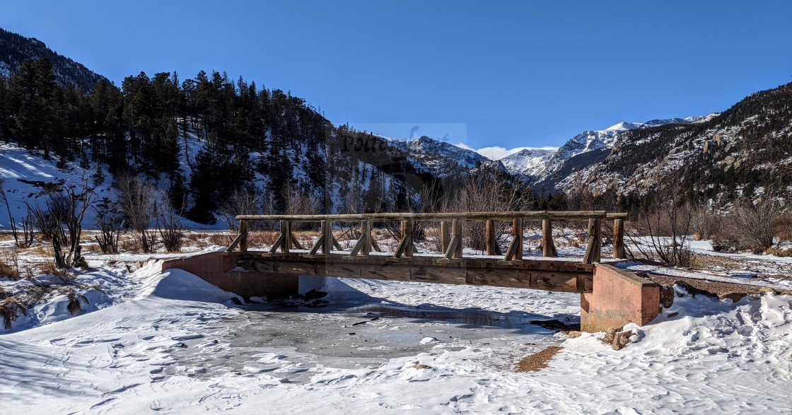 "Rocky Mountain Walkway" stock image