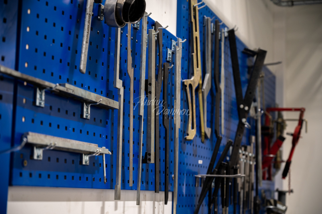 "Rack of tools" stock image