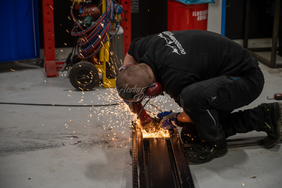 "Cutting metal" stock image