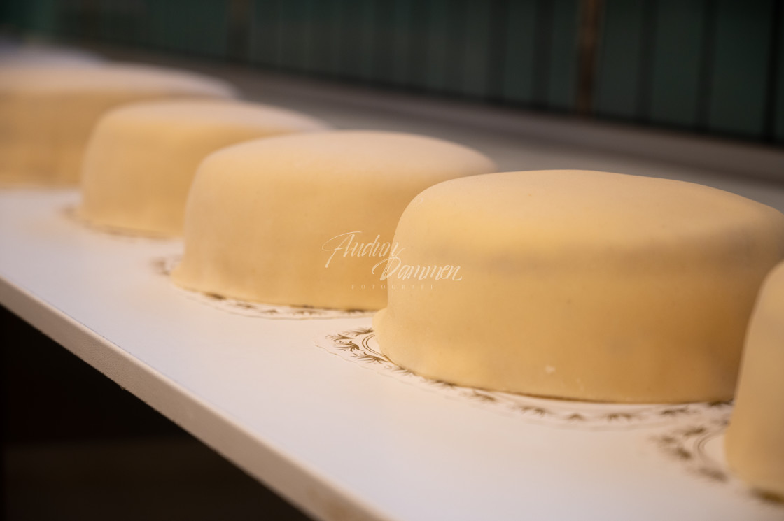 "A row of cakes" stock image