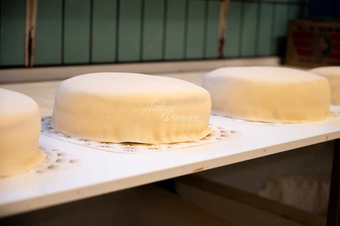 "Row of cakes" stock image