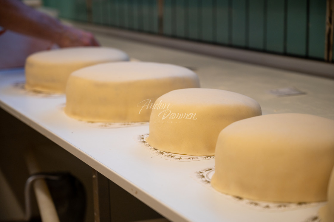 "Row of cakes" stock image