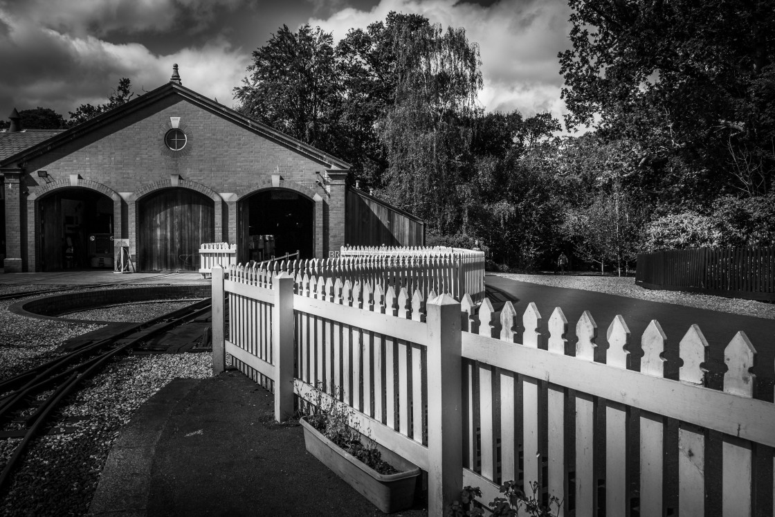"Exbury Gardens Train Station" by Brashley Photography - $18.03 "Exbury Gardens Train Station" stock image