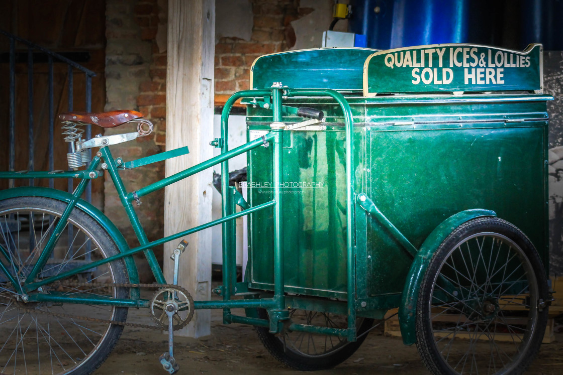 "Ice Cream bicycle cart." stock image