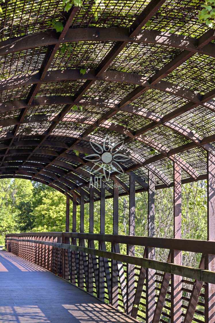 "Rusty Metal Bridge and Blue Shadow" by Jocelyn Ball - $6.34 "Rusty Metal Bridge and Blue Shadow" stock image