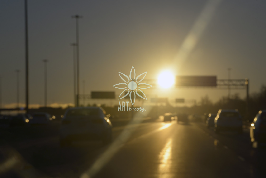 "Blinding Sunlight on Westbound Highway" by Jocelyn Ball - $6.32 "Blinding Sunlight on Westbound Highway" stock image