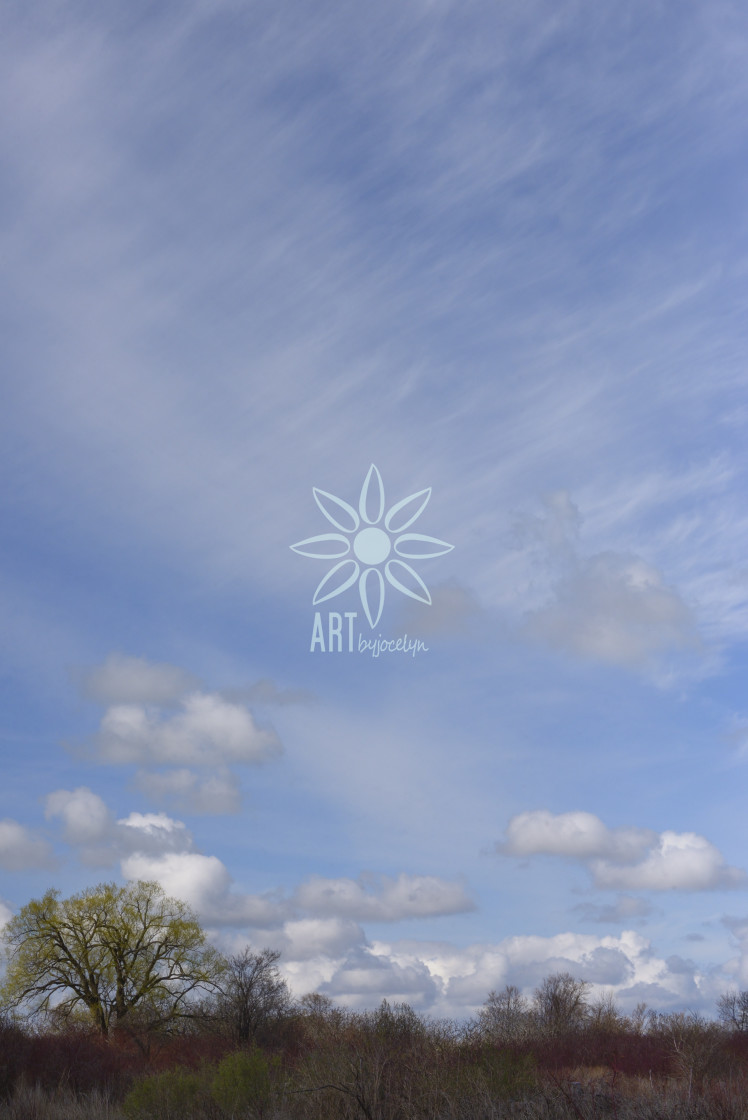 "Tall Blue Sky and Fall Landscape" by Jocelyn Ball - $6.31 "Tall Blue Sky and Fall Landscape" stock image