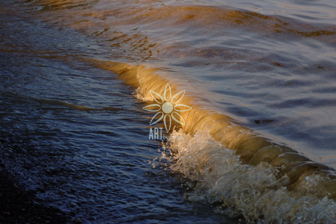 "Sunlight Glow on Wave" stock image