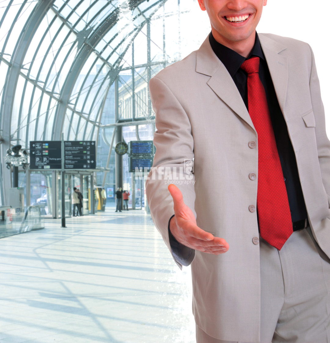 "A handsome young business man" stock image