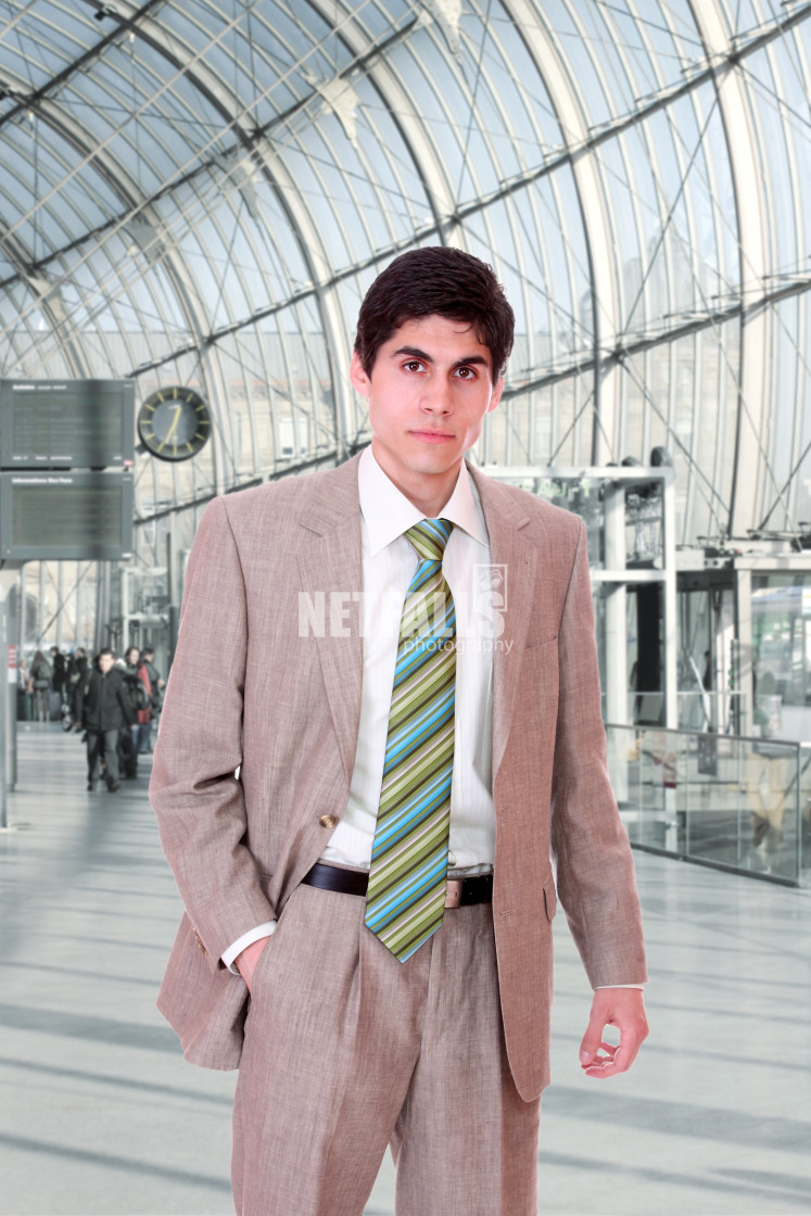 "A handsome young business man" stock image