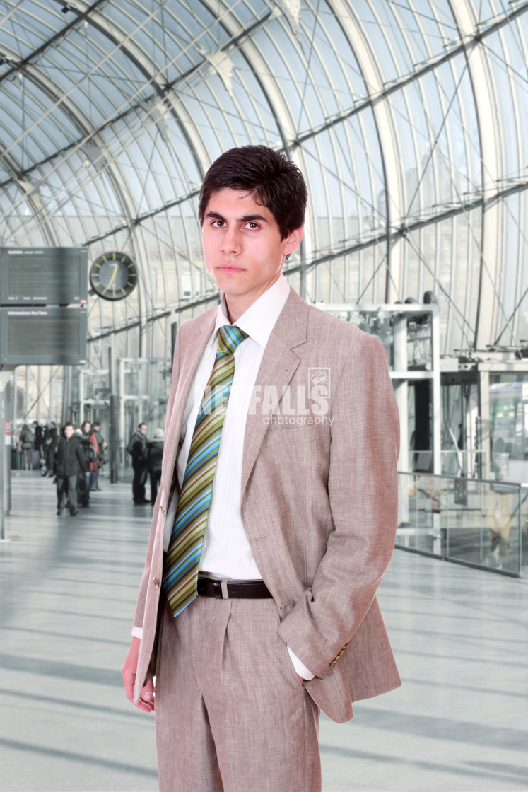 "A handsome young business man" stock image