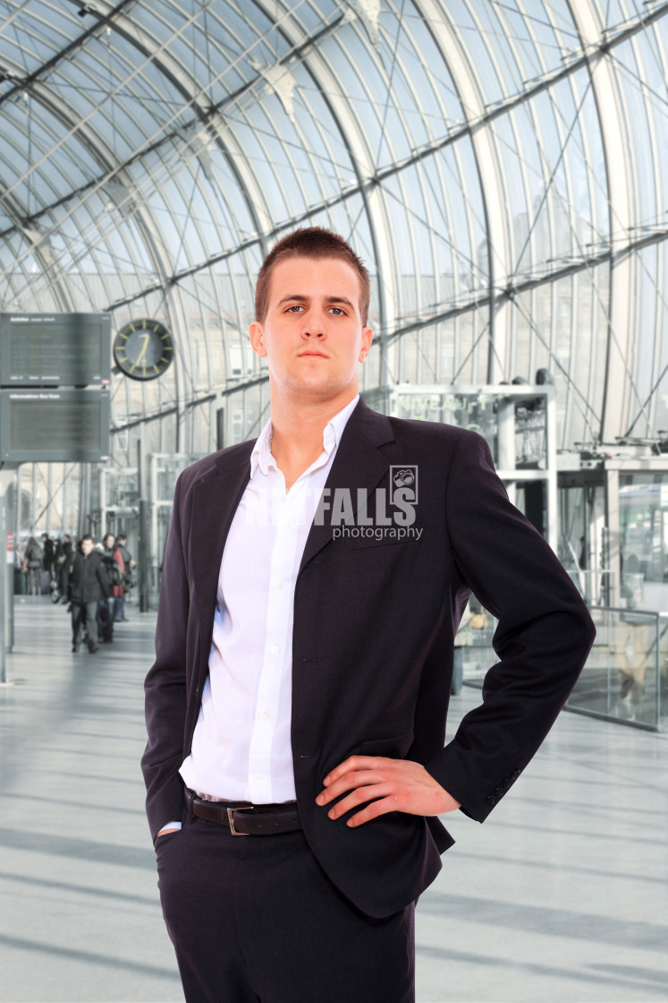 "A handsome young business man" stock image