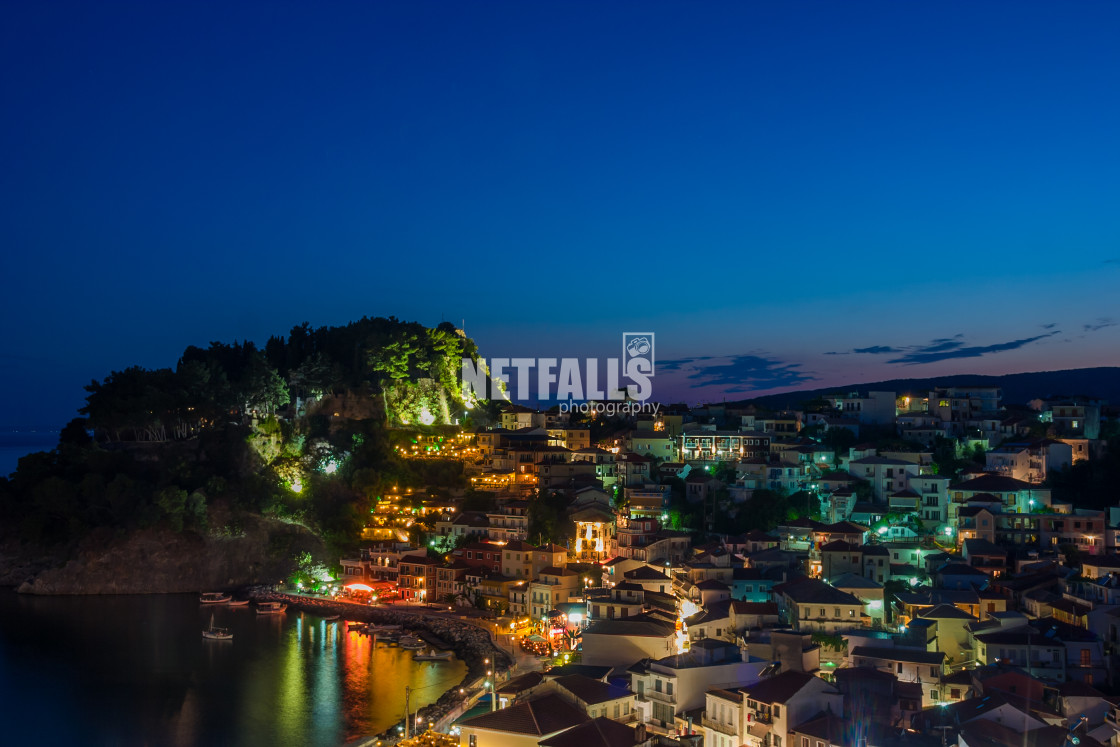 "The village of Parga in Epirus Greece" stock image