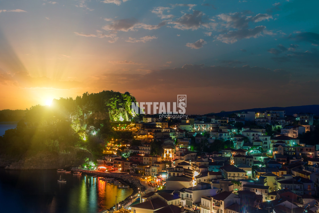 "The village of Parga in Epirus Greece" stock image