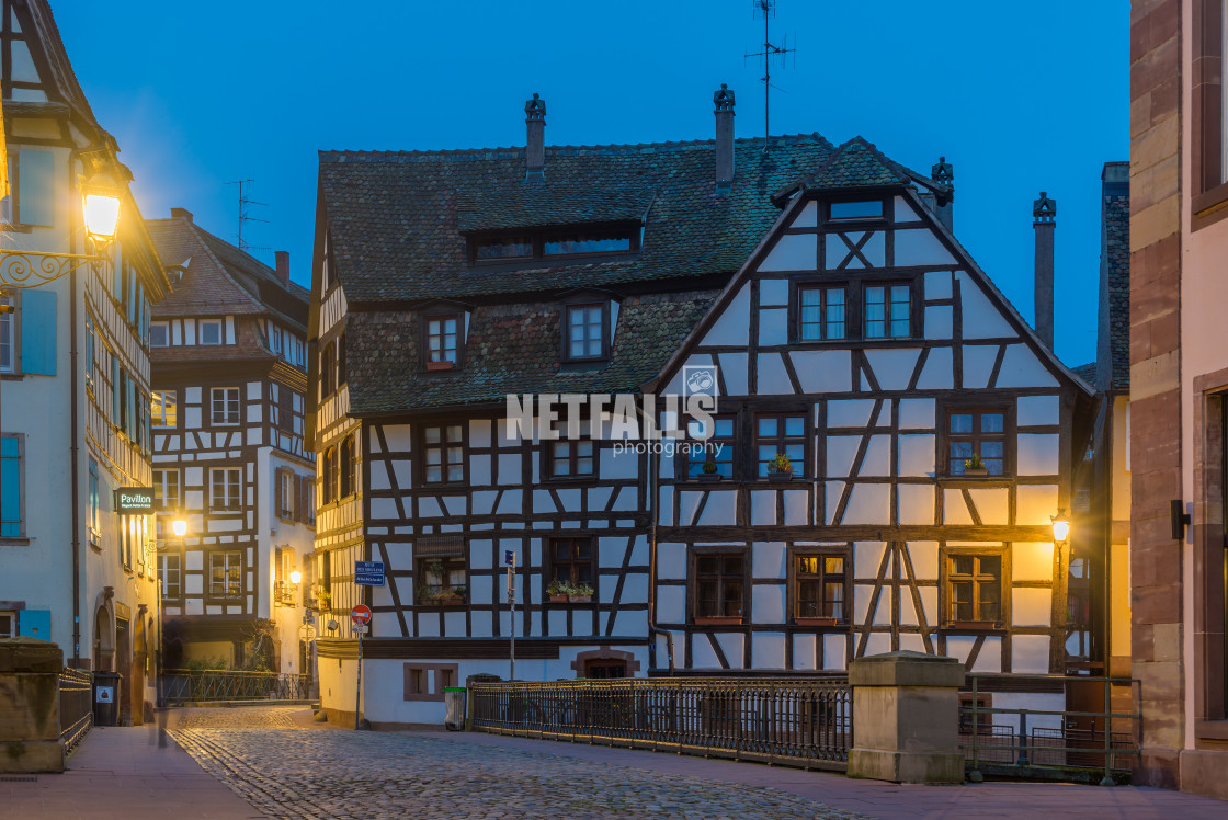 "Traditional half timbered houses of Petite France." stock image