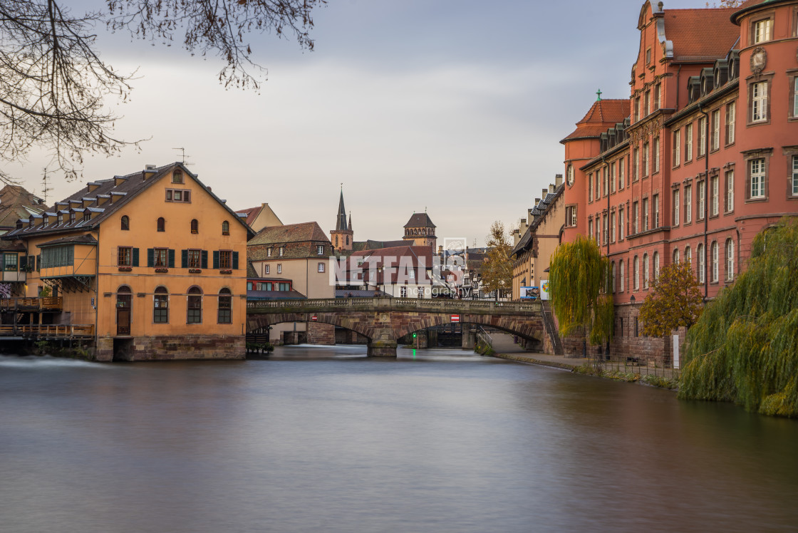 "Traditional half timbered houses of Petite France." stock image