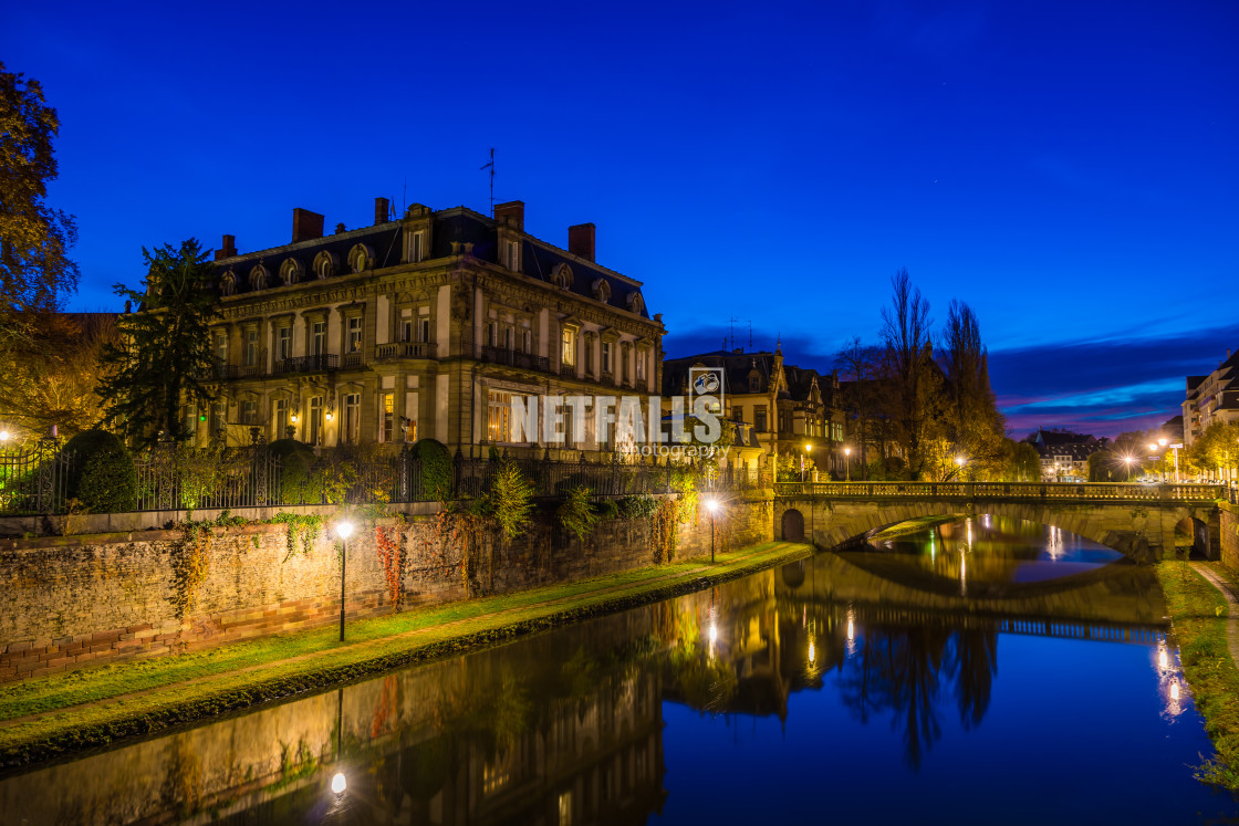 "Strasbourg Alsace France. Traditional half timbered houses" stock image