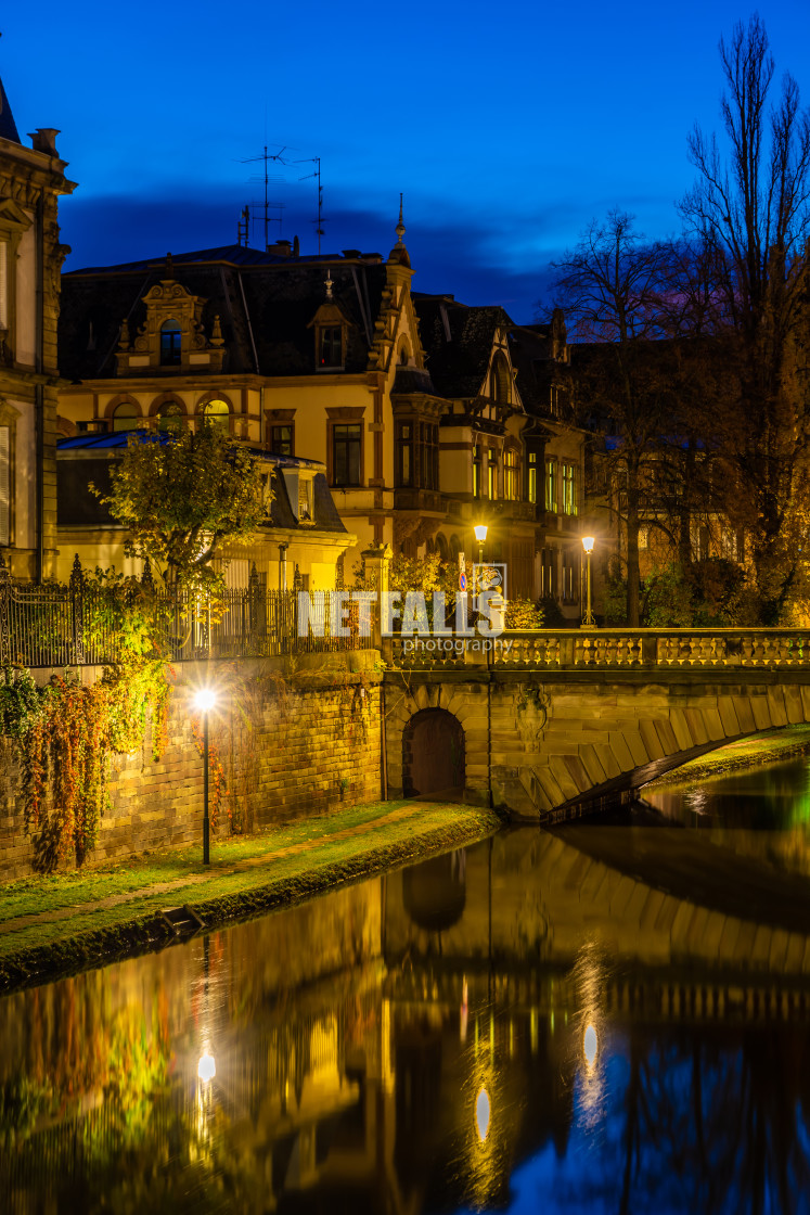 "Strasbourg Alsace France. Traditional half timbered houses" stock image