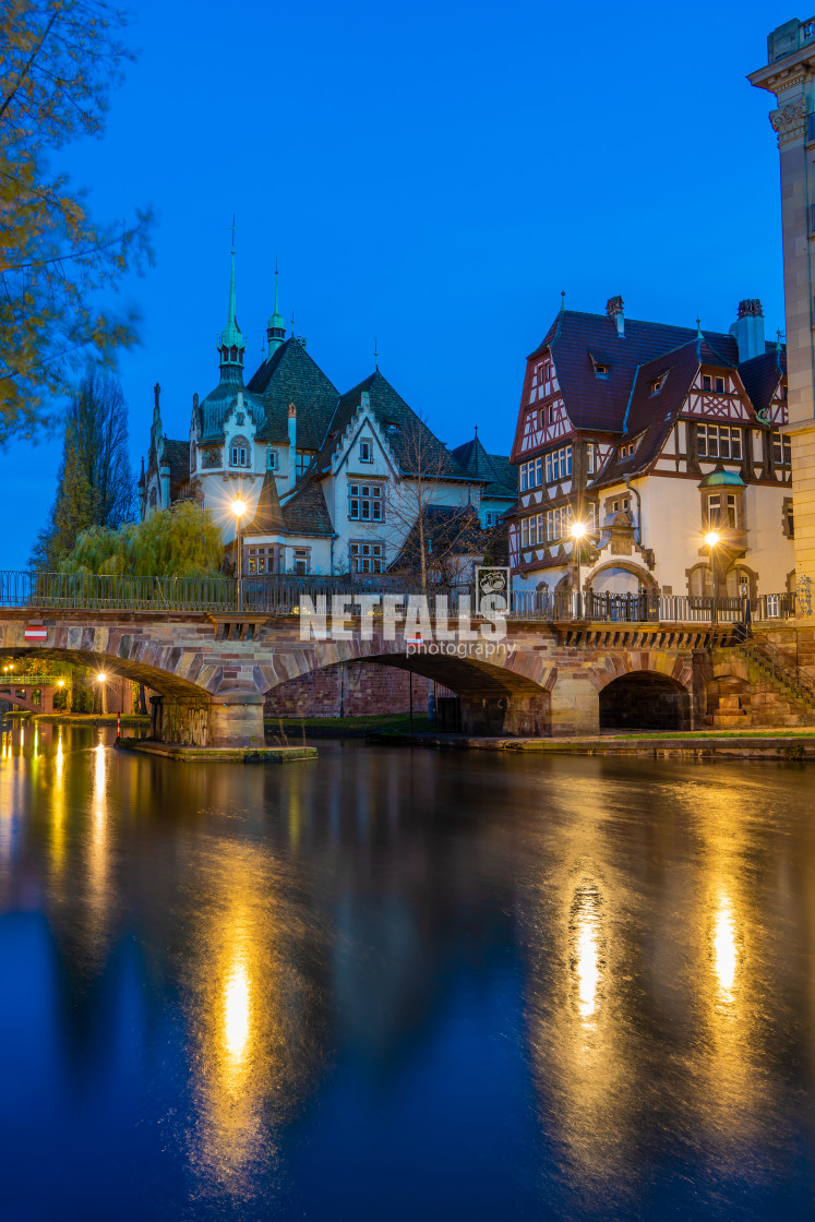 "Strasbourg Alsace France. Traditional half timbered houses" stock image