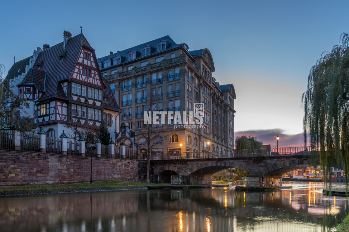 "View of Strasbourg France the river" stock image