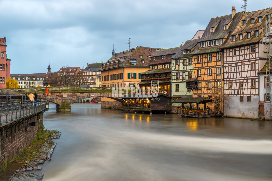 "Traditional half timbered houses of Petite France." stock image