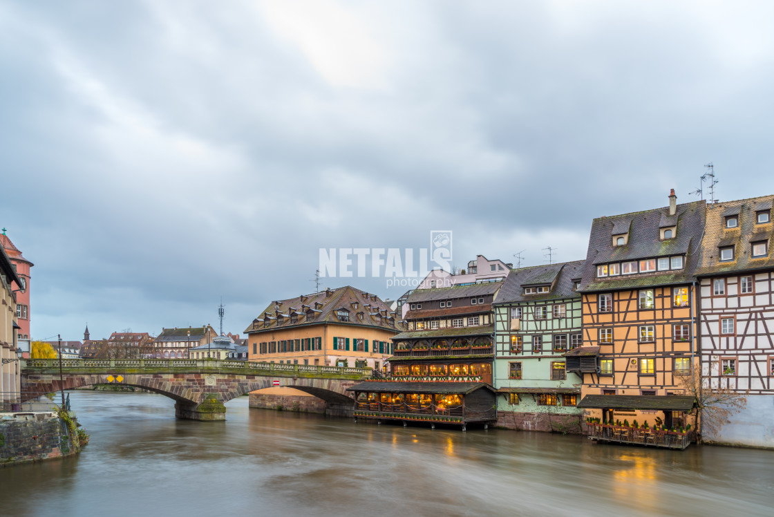 "Traditional half timbered houses of Petite France." stock image