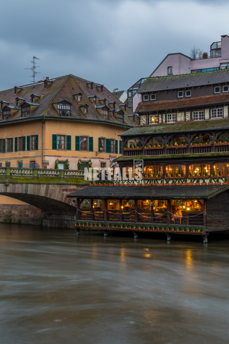 "Traditional half timbered houses of Petite France." stock image