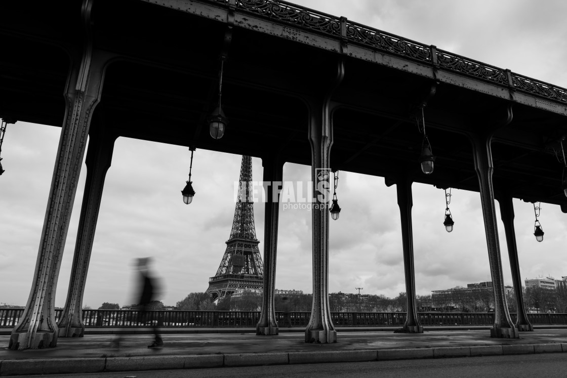 "The Eiffel tower at Paris from the river Seine in morning" stock image