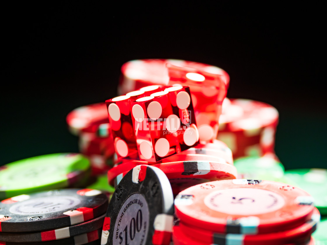 "Casino Craps dice close up" stock image