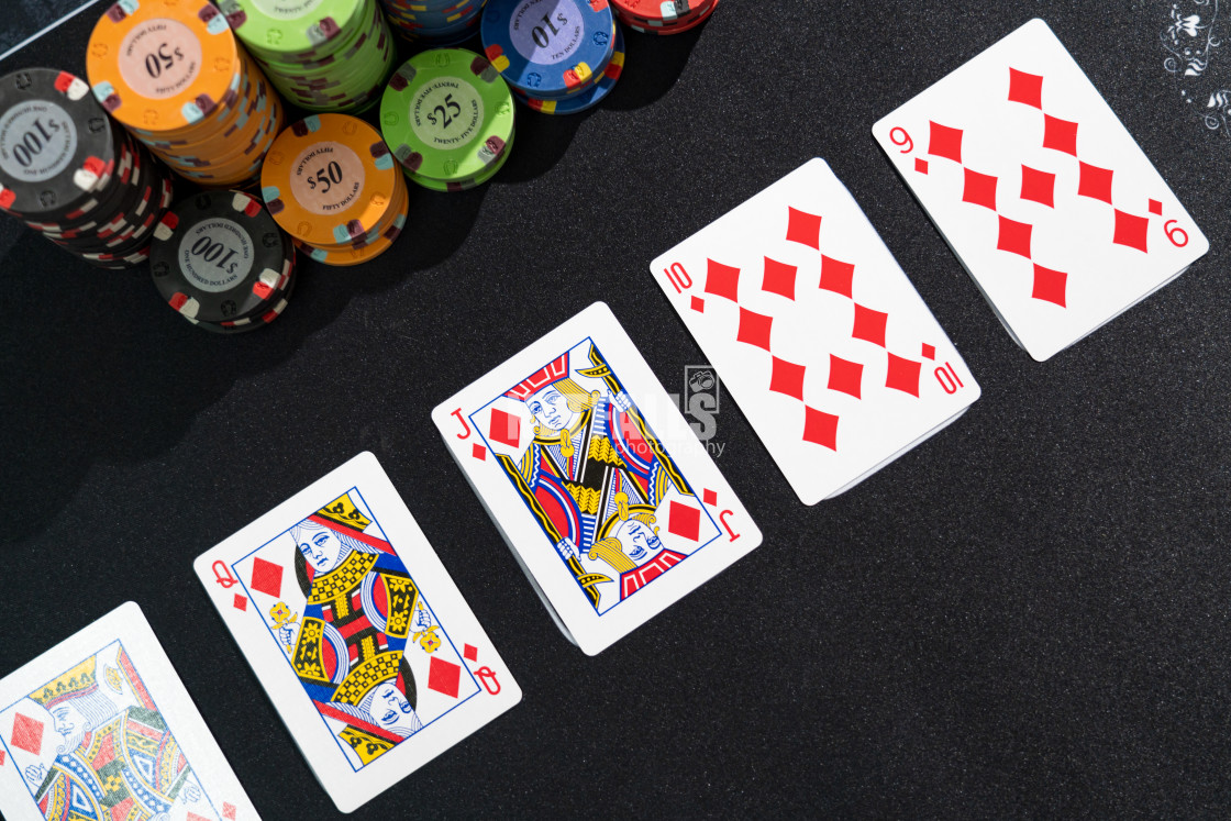 "Poker cards at the casino" stock image