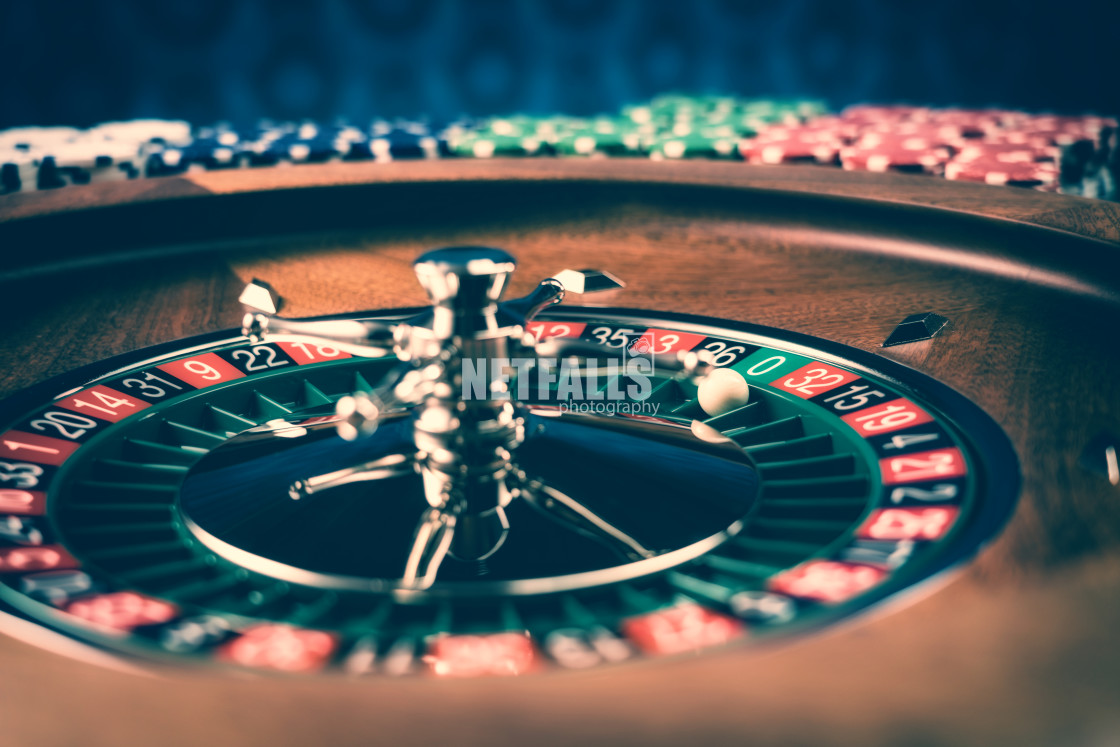 "Roulette table close up at the Casino" stock image
