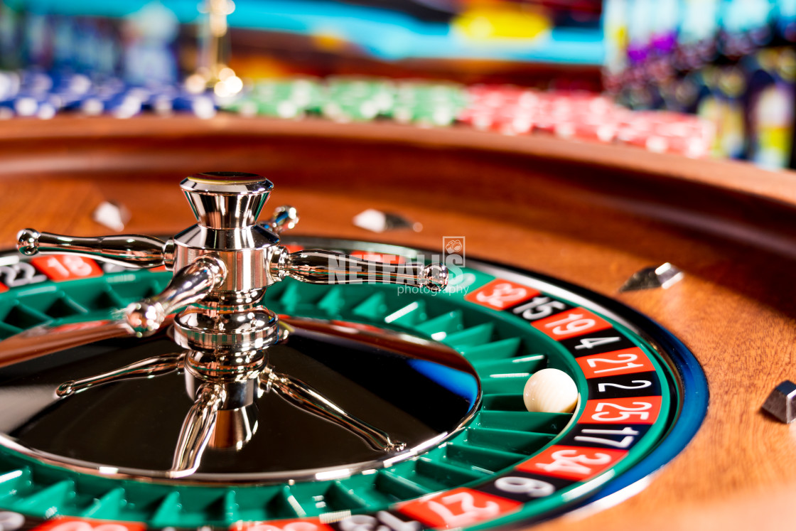 "Roulette table close up at the Casino" stock image