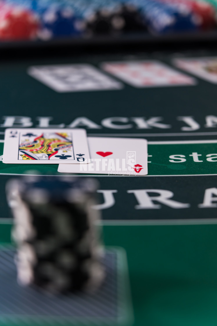 "Casino Black Jack table" stock image