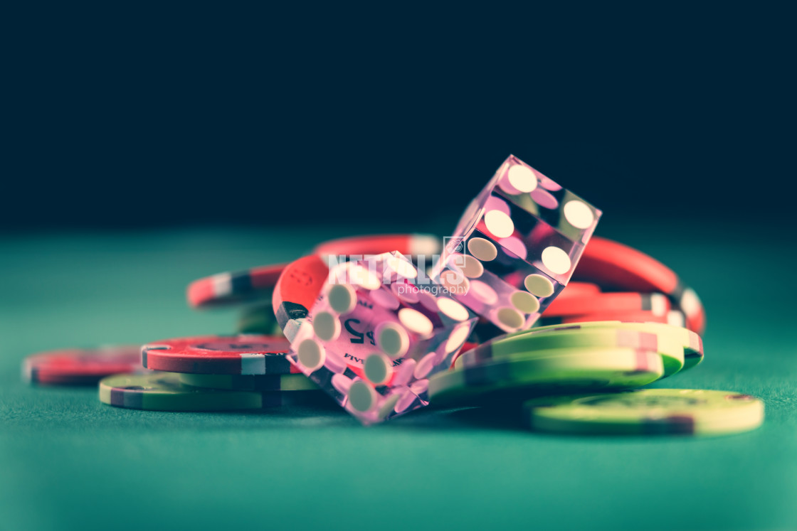 "Casino purple dice" stock image