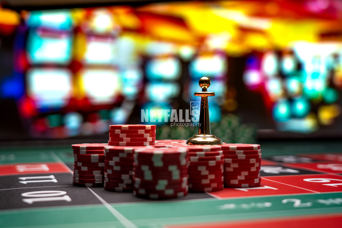 "Roulette table close up at the Casino" stock image