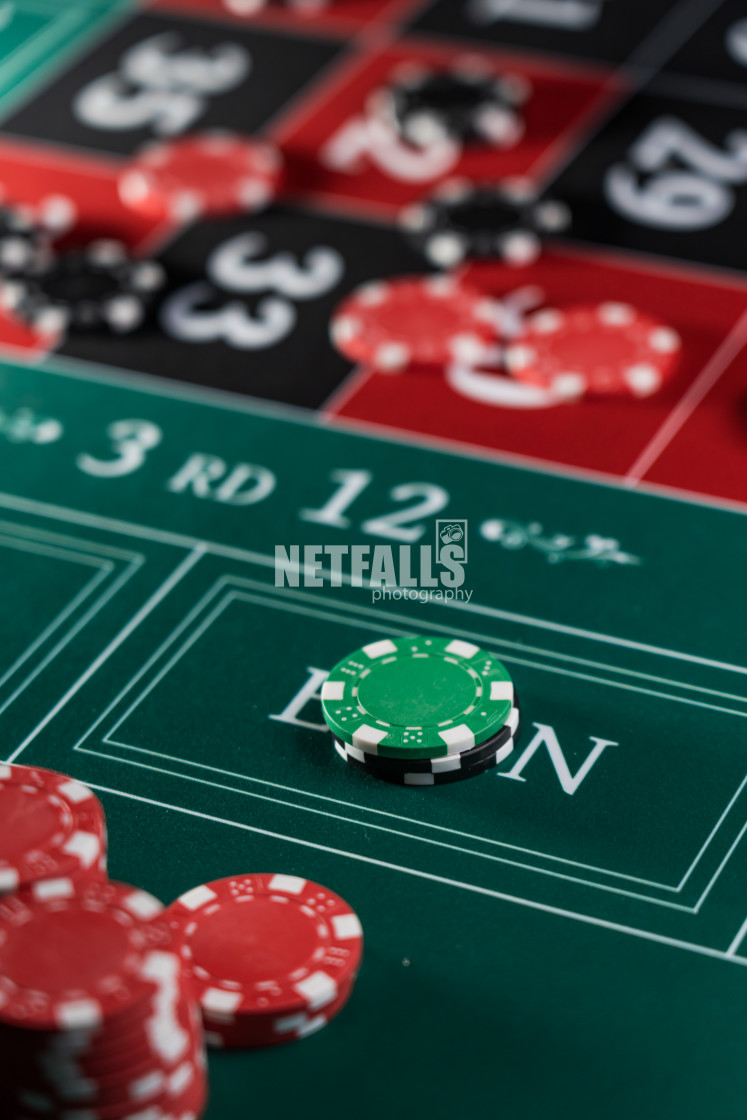 "A Roulette table close up" stock image