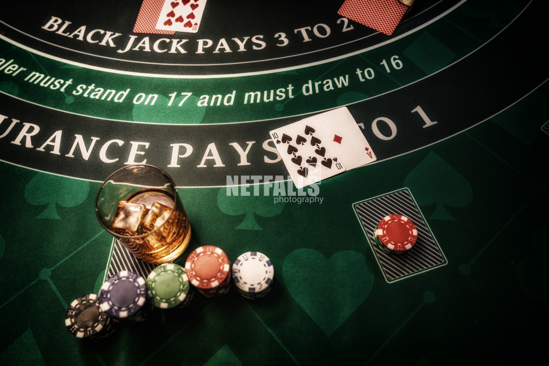 "Casino Black Jack table" stock image