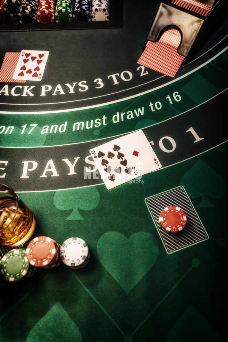 "Casino Black Jack table" stock image