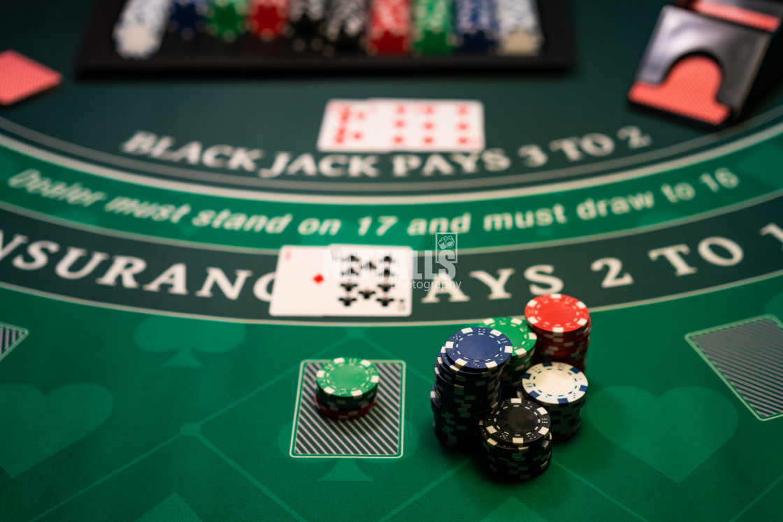 "Casino Black Jack table" stock image