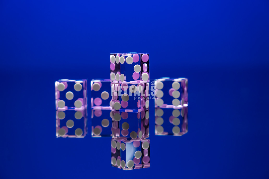 "Casino purple dice" stock image