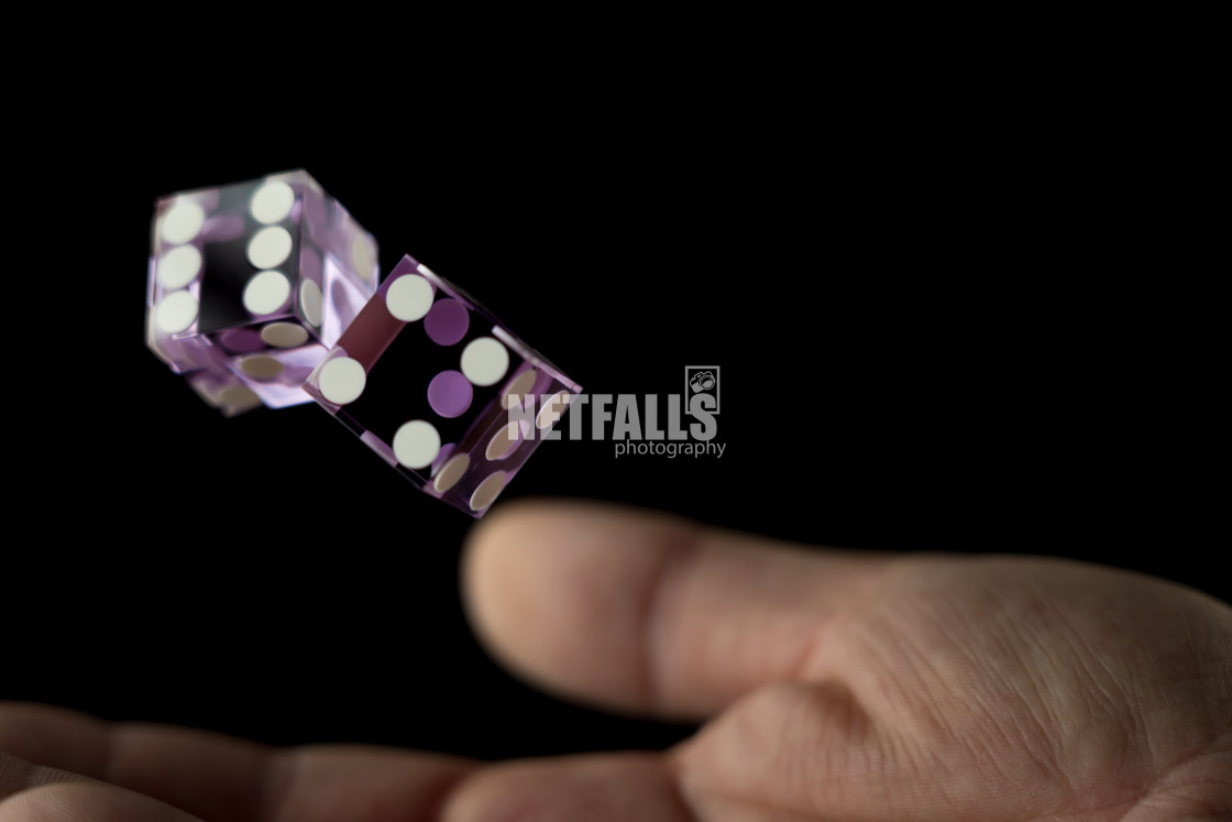 "Casino Craps dice close up" stock image