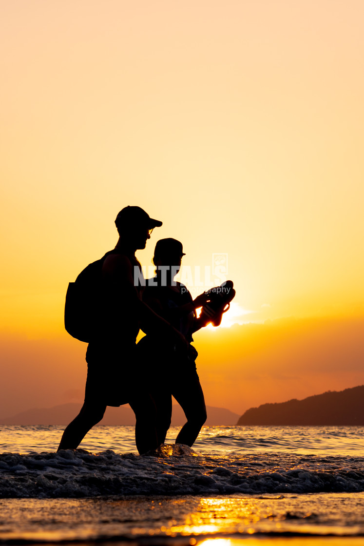 "Sunset in Ao Nang Krabi province" stock image