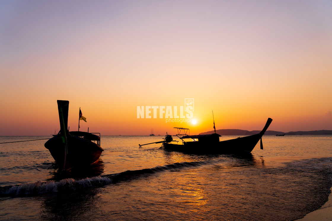 "Traditional long-tail boat in Thailand" stock image