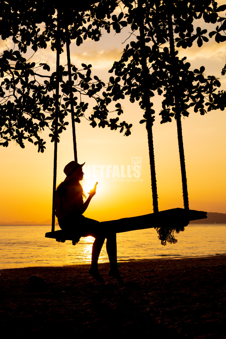 "Sunset in Ao Nang Krabi province" stock image