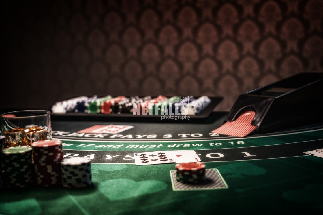 "Casino Black Jack table" stock image