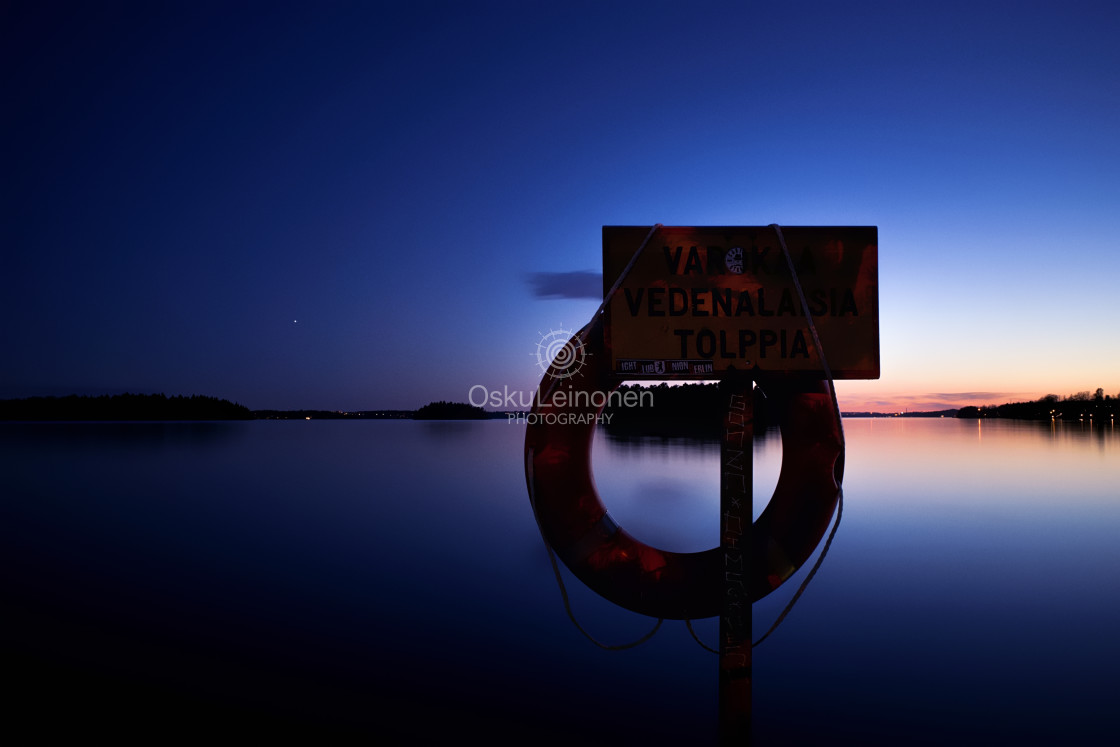 "Signboard At Night" stock image