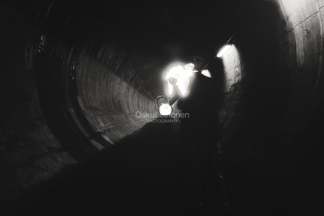 "Bringing Light III (A Tunnel)" stock image