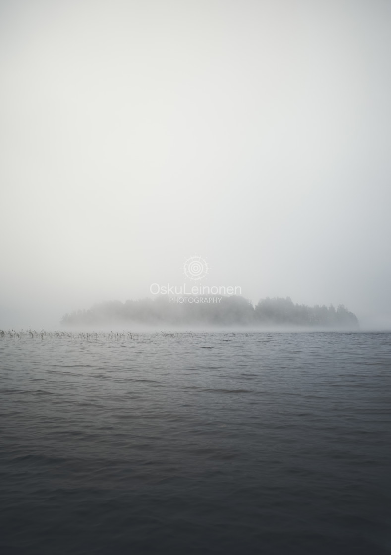 "Sauna Island In A Mist IV" stock image